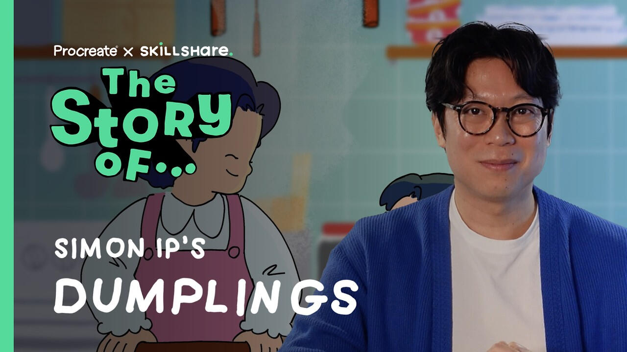 Image of the youtube thumbnail of partnership with Procreate x Skillshare