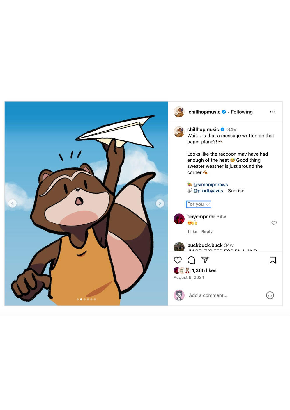 Post for Chillhop partnership